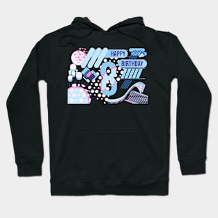 Happy birthday 8 years old, text design Hoodie